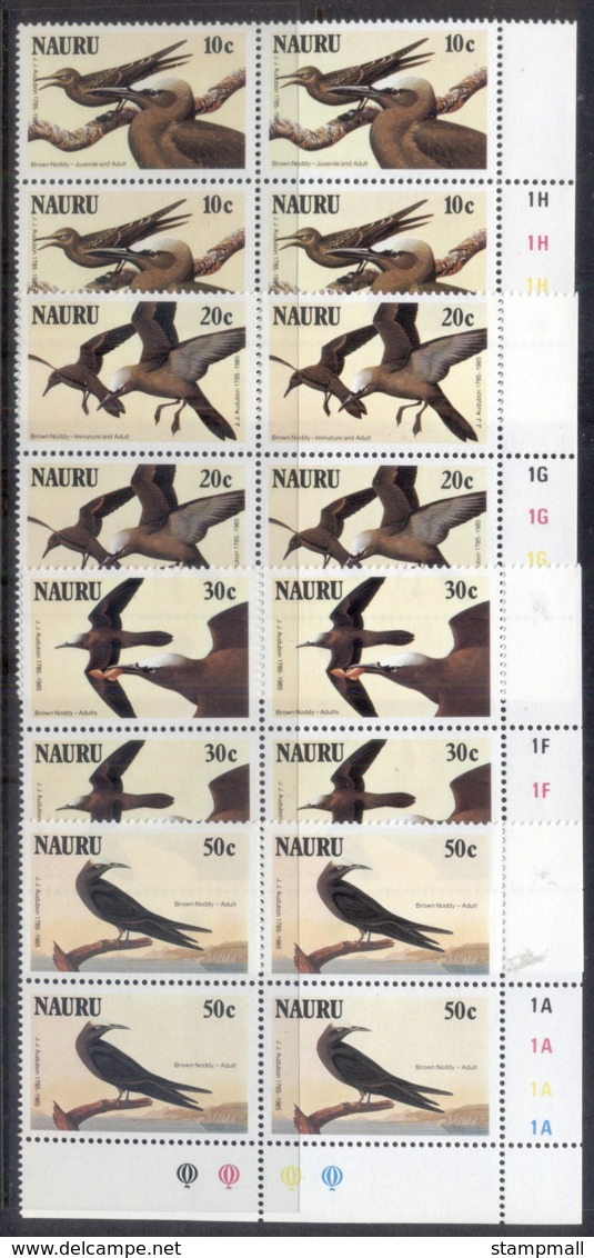 Nauru 1985 Audubon Birds Blk4 MUH - Nauru