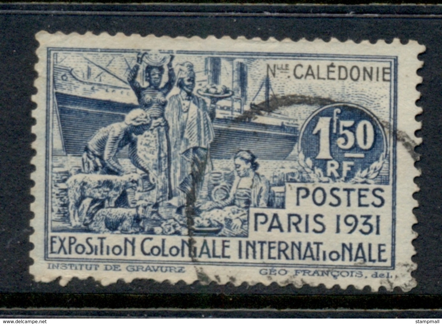 New Caledonia 1931 Colonial Exposition 1f50 (short Perfs) FU - Gebraucht