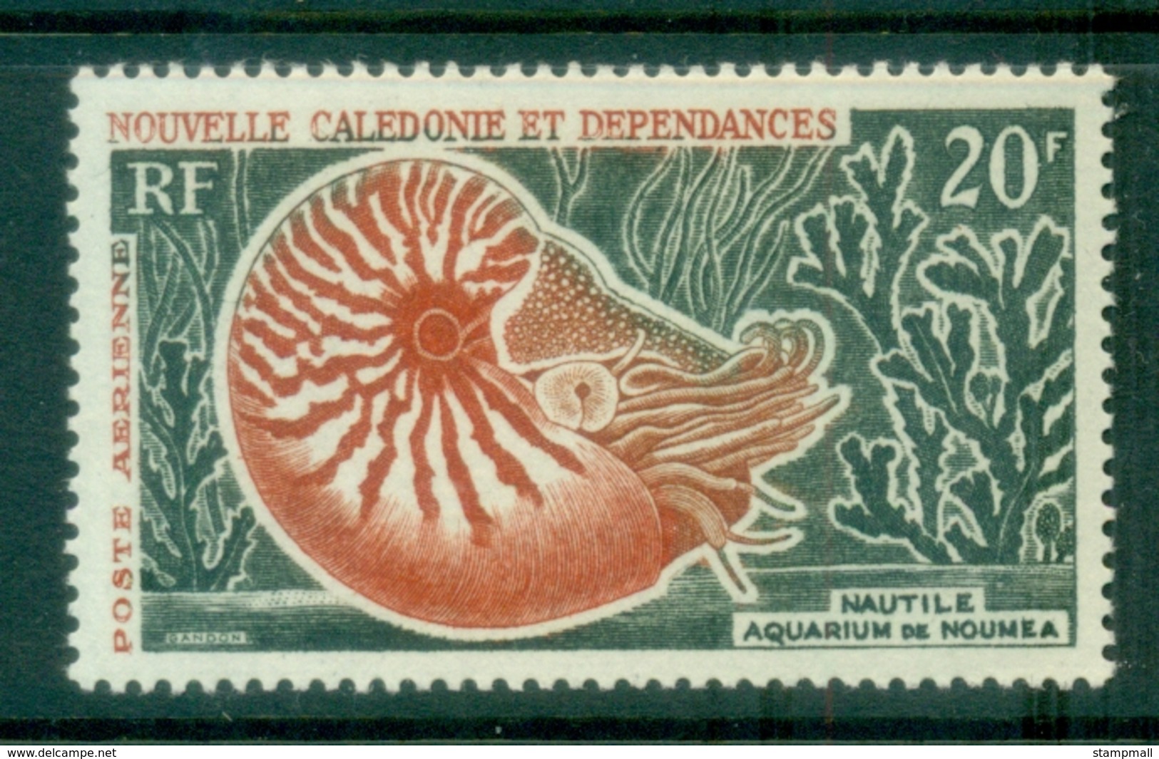 New Caledonia 1972 Airmail Nautilus Shell MLH - Unused Stamps