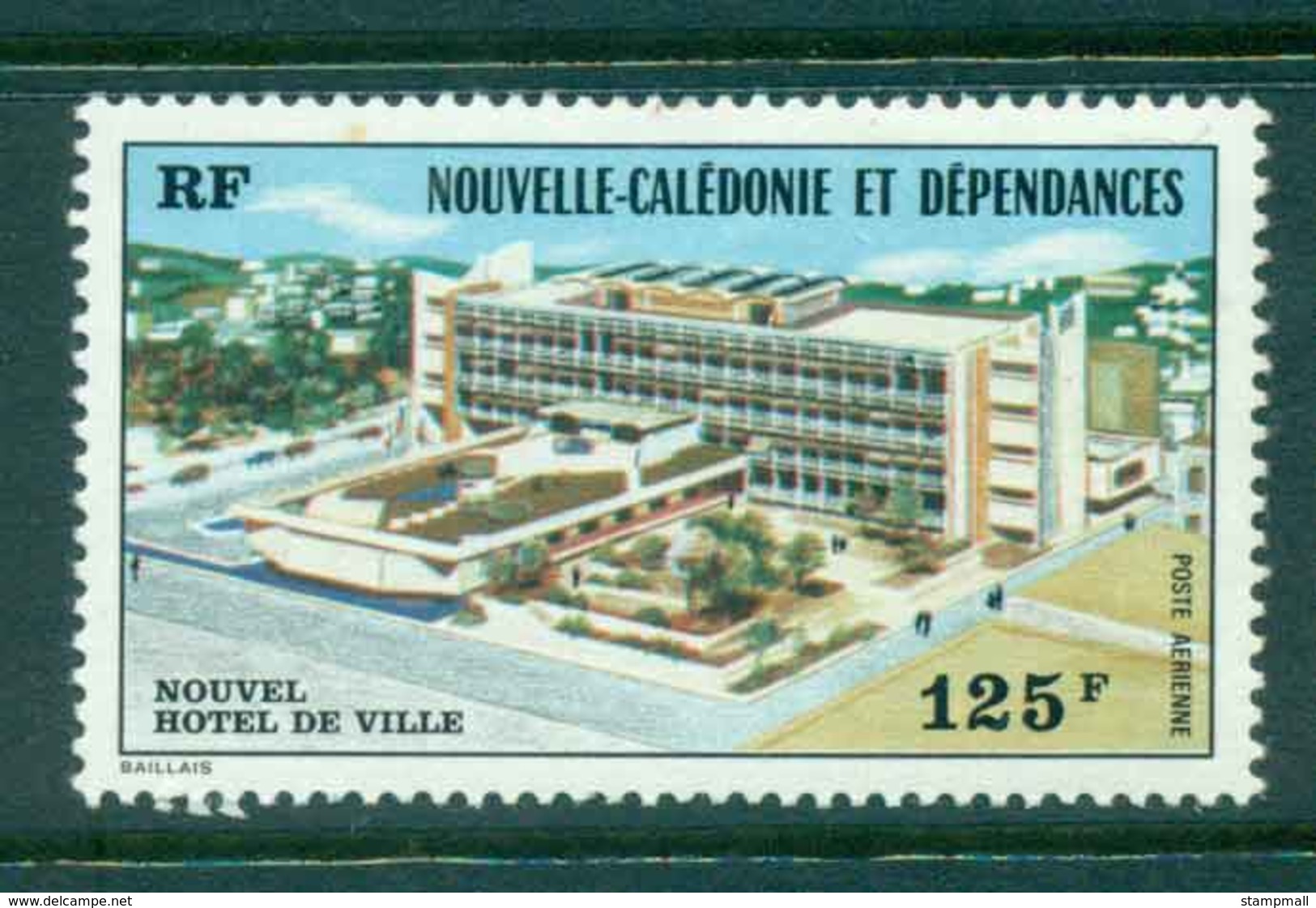 New Caledonia 1976 New City Hall MLH Lot49660 - Unused Stamps