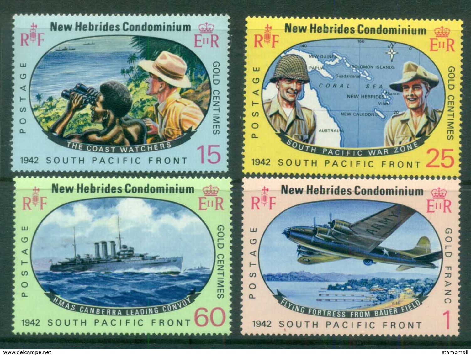 New Hebrides (Br) 1967 Allied Forces South Pacific War Zone MUH - Unused Stamps