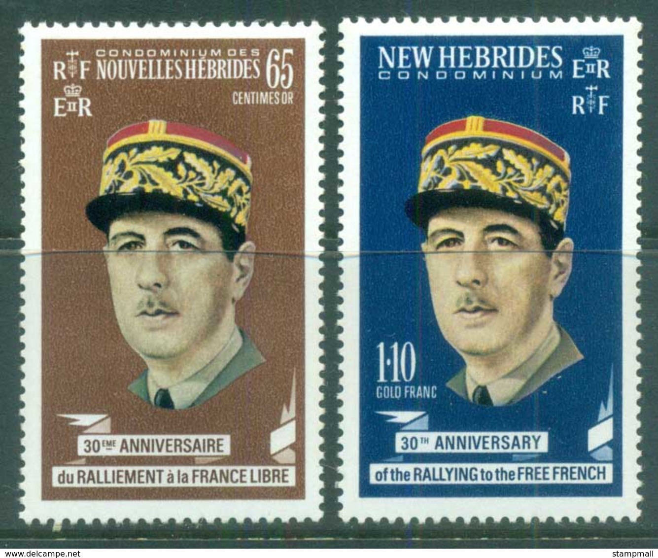 New Hebrides (Br) 1970 Charles De Gaulle MUH - Unused Stamps