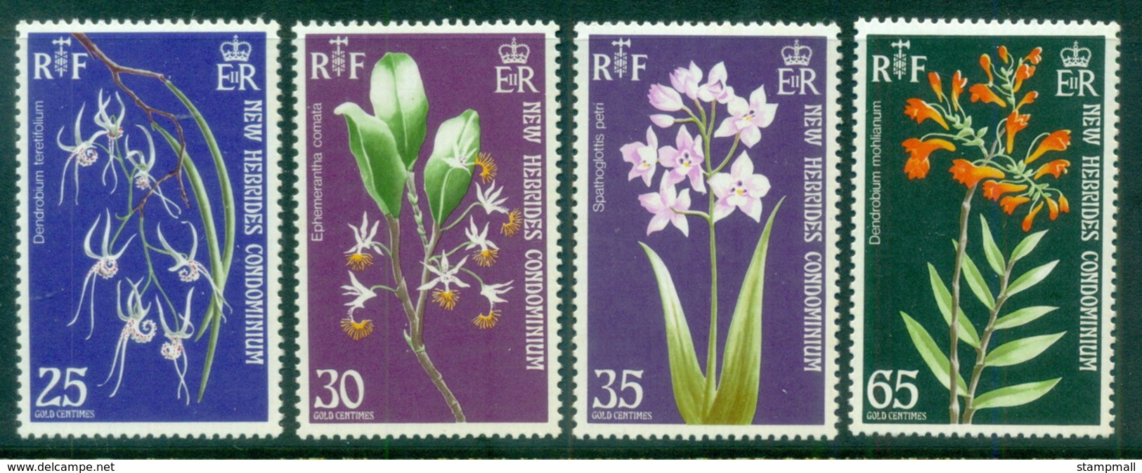 New Hebrides (Br) 1973 Flowers, Orchids MUH - Unused Stamps