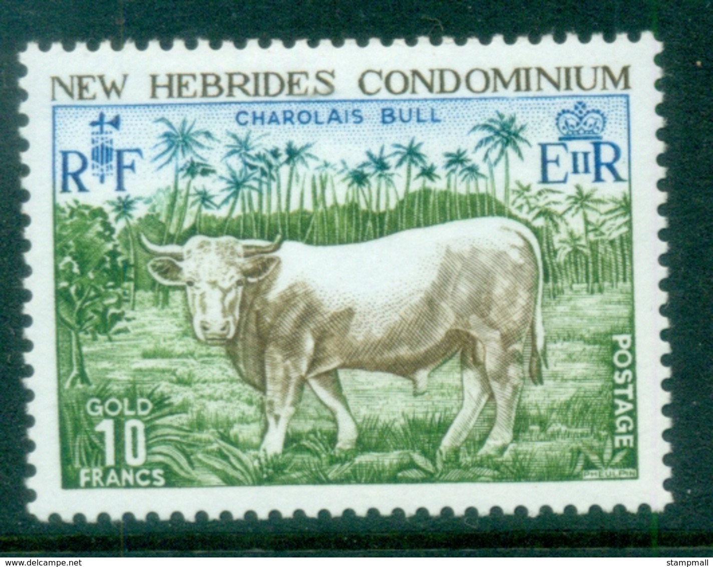 New Hebrides (Br) 1975 Charolais Bull MUH - Neufs