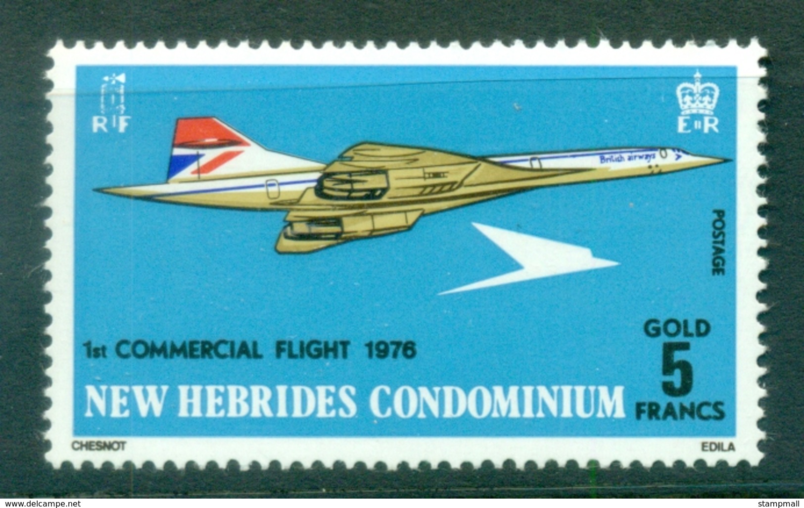 New Hebrides (Br) 1976 Concorde MUH - Unused Stamps