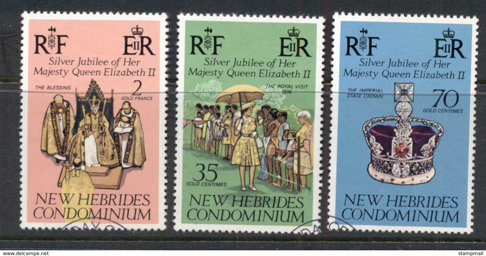 New Hebrides (Br) 1977 QEII Silver Jubilee FU - Unused Stamps