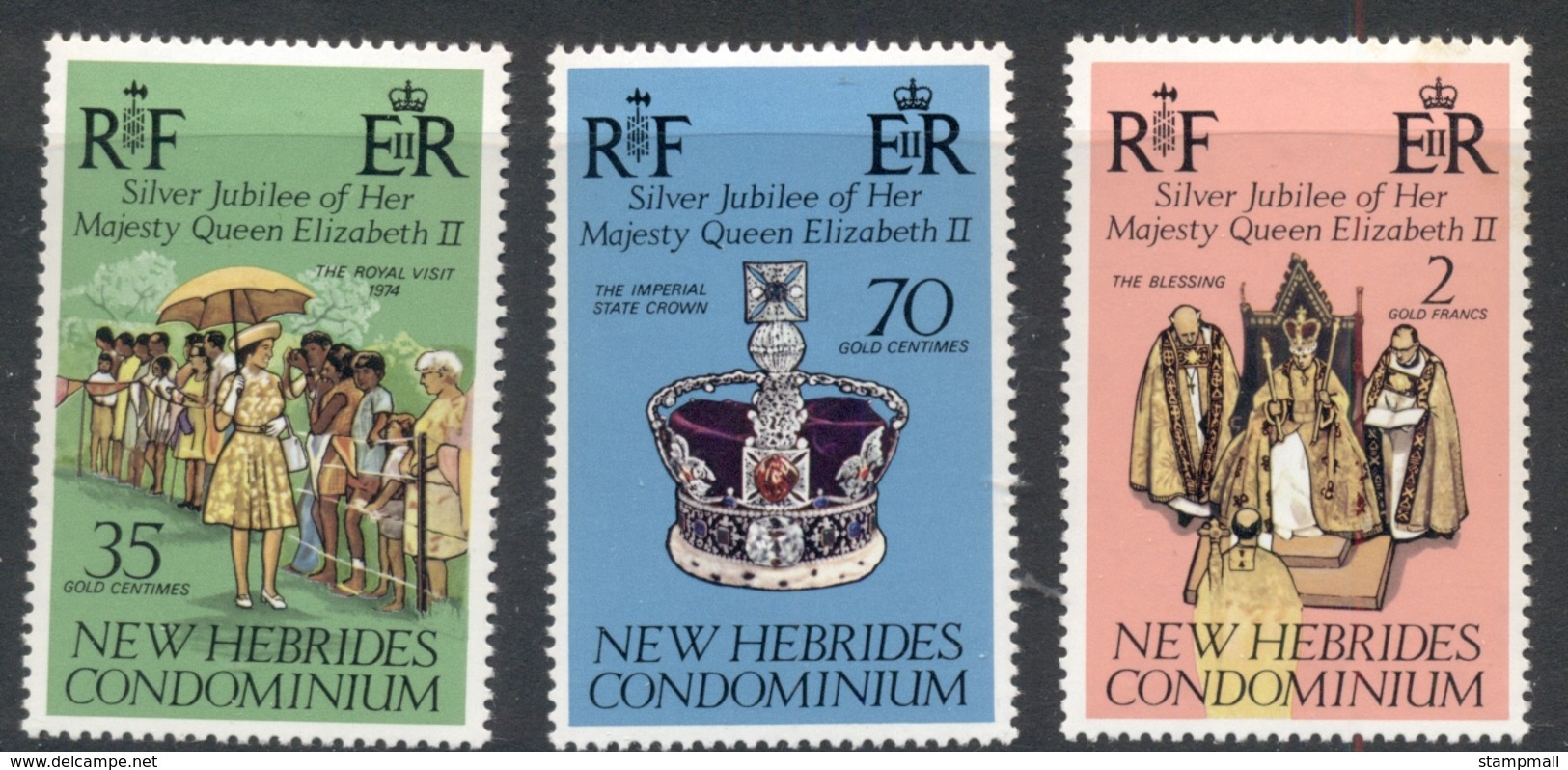 New Hebrides (Br) 1977 QEII Silver Jubilee MUH - Unused Stamps