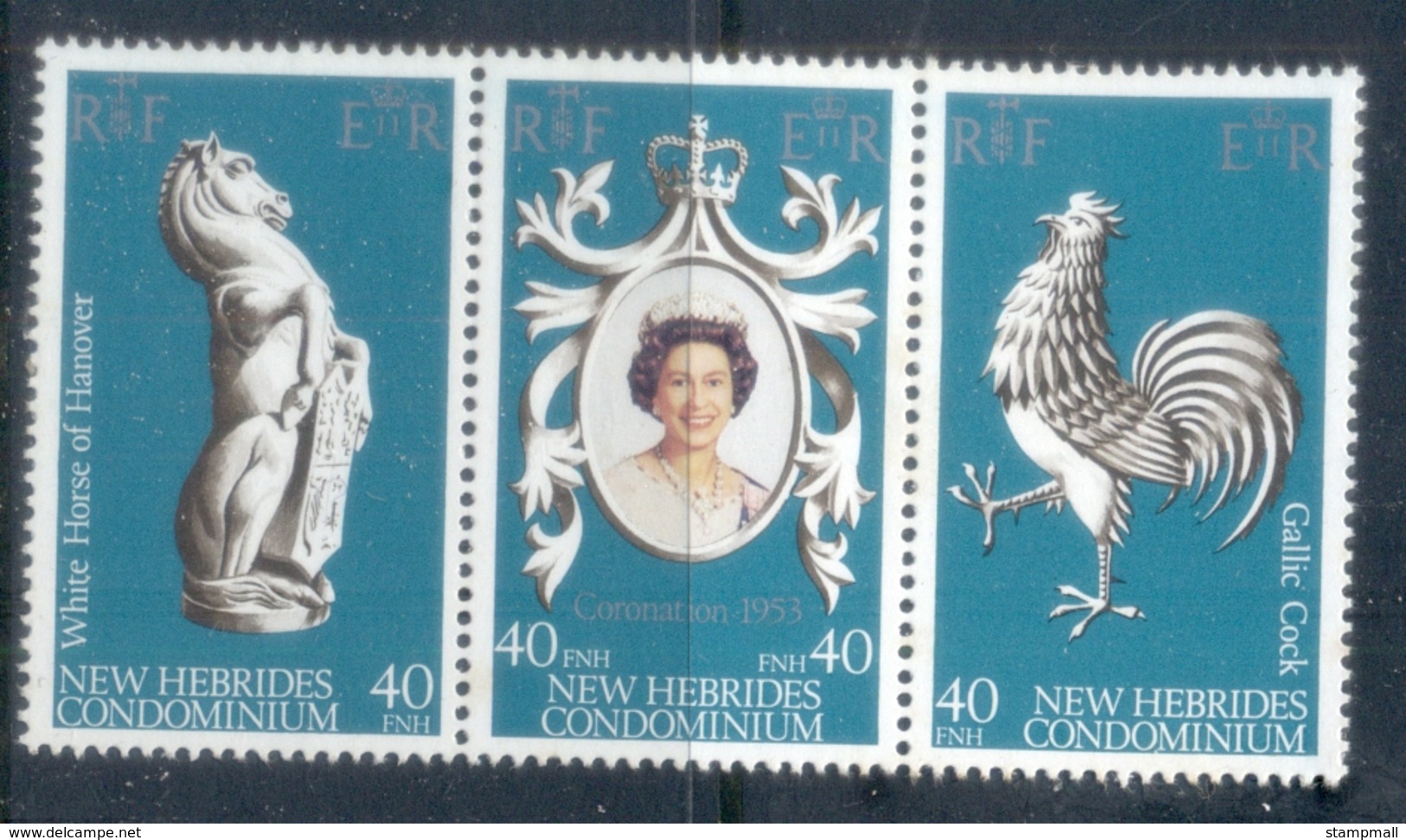 New Hebrides (Br) 1978 QEII Coronation 25th Anniversary Str3 MUH - Unused Stamps