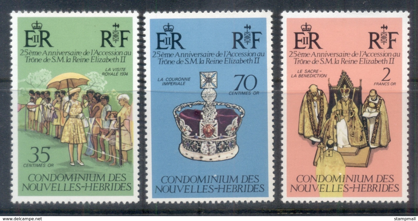 New Hebrides (Fr) 1977 QEII Silver Jubilee MUH - Unused Stamps