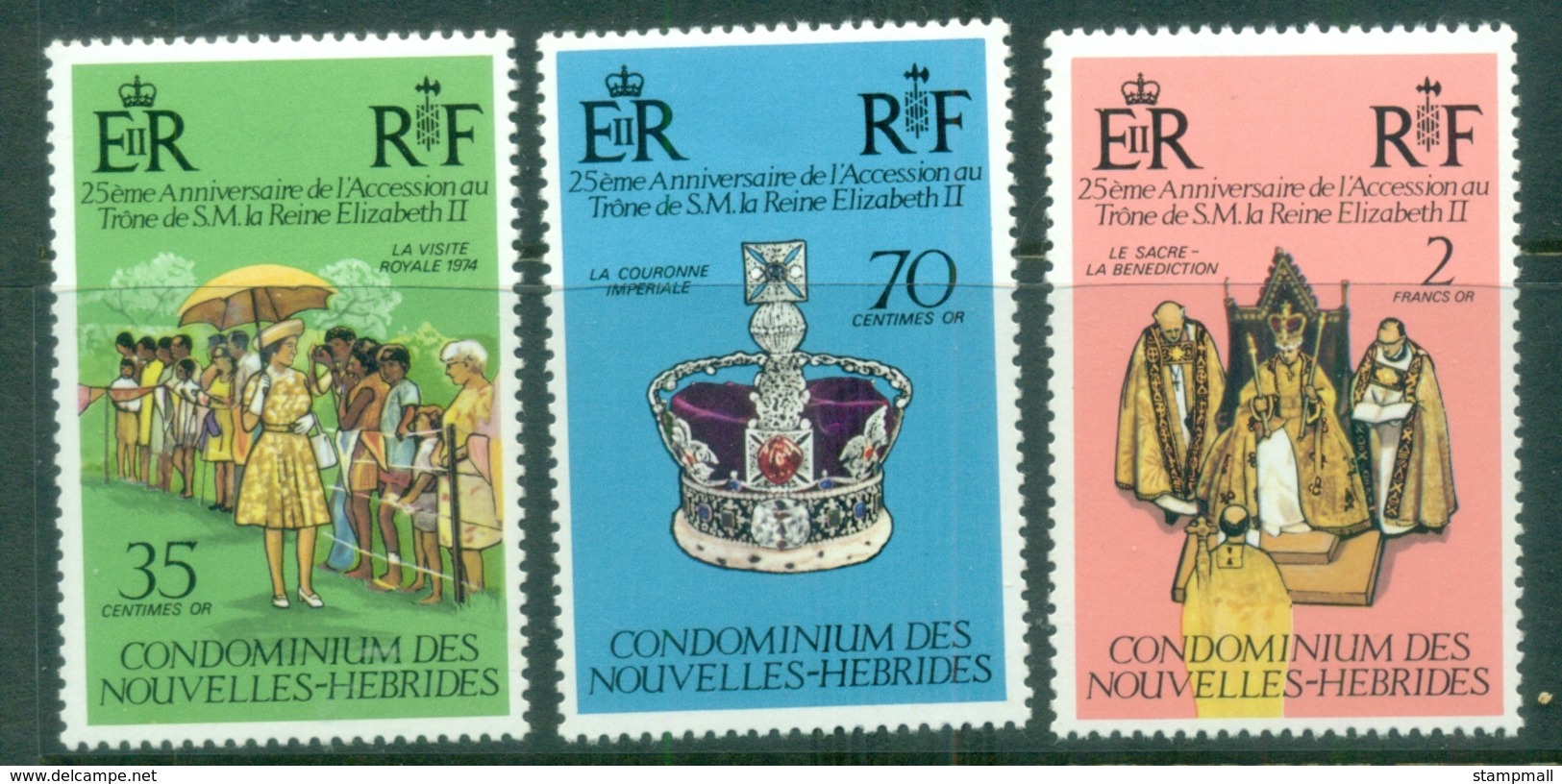 New Hebrides (Fr) 1977 QEII Silver Jubilee MUH - Nuevos