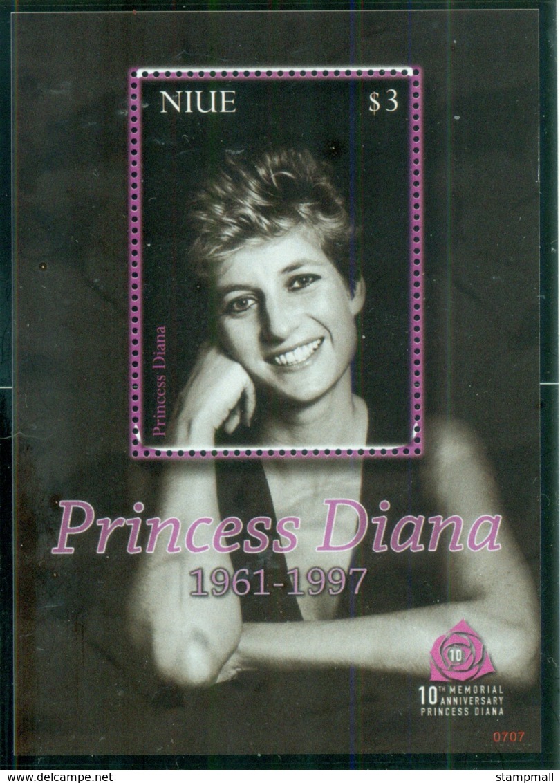 Niue 2007 Princess Diana In Memoriam, 10th Anniv., A Carefree Princess MS MUH - Niue