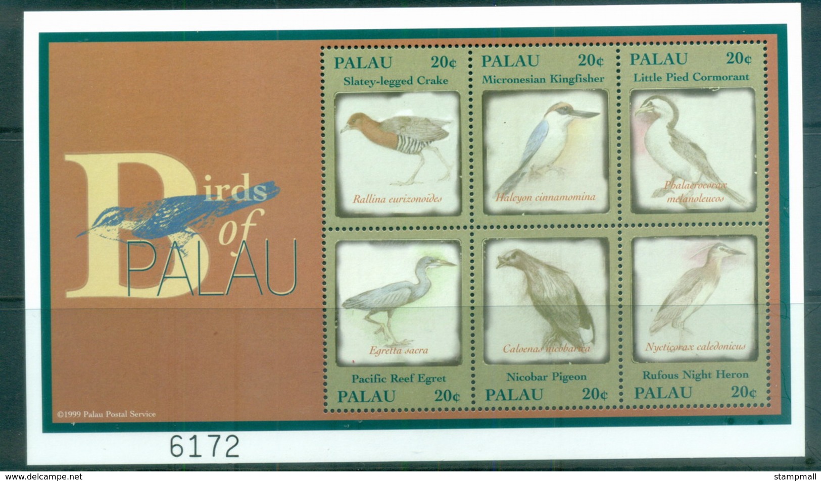 Palau 2000 Birds Of Palau MS MUH - Palau