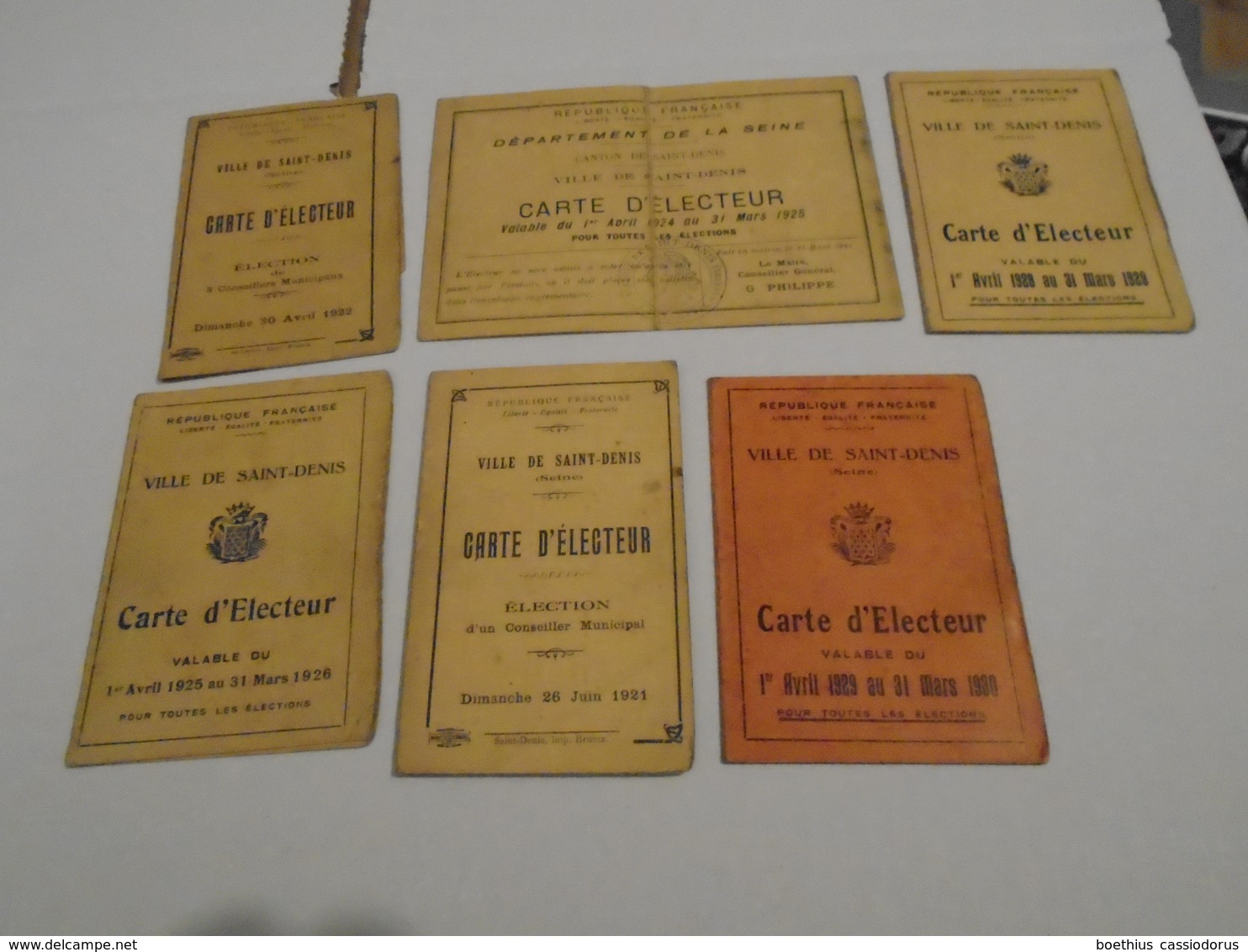 18 CARTES ELECTEURS ANCIENNES DE 1919 à 1953 (Voir Détail Dans Le Descriptif) - Décrets & Lois