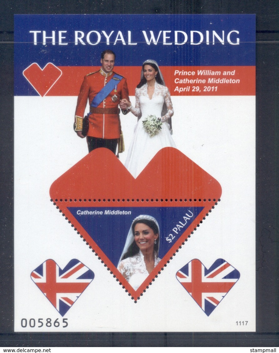 Palau 2011 Royal Wedding William & Kate #1117 $2 MS MUH - Palau