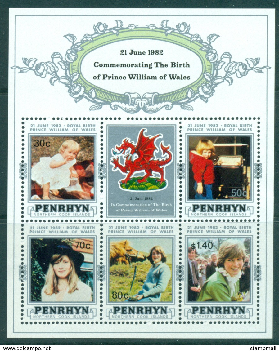 Penrhyn Is 1982 Birth Of Prince William MS MUH Lot30072 - Penrhyn