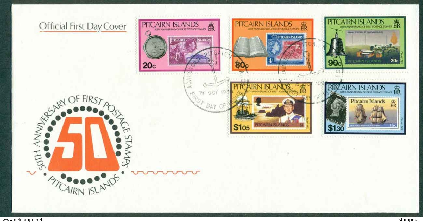 Pitcairn Is 1990 Stamp Anniv. FDC Lot45803 - Pitcairn Islands