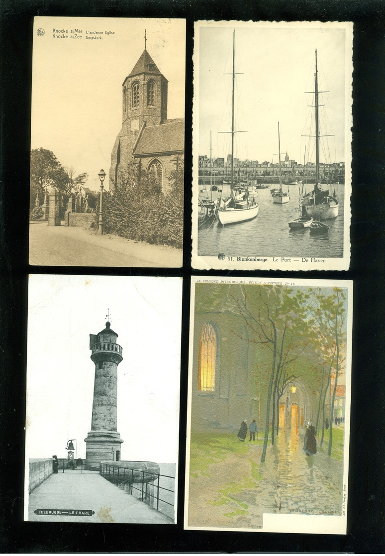 Beau lot de 60 cartes postales de Belgique  la côte      Mooi lot van 60 postkaarten van België kust - 60 scans