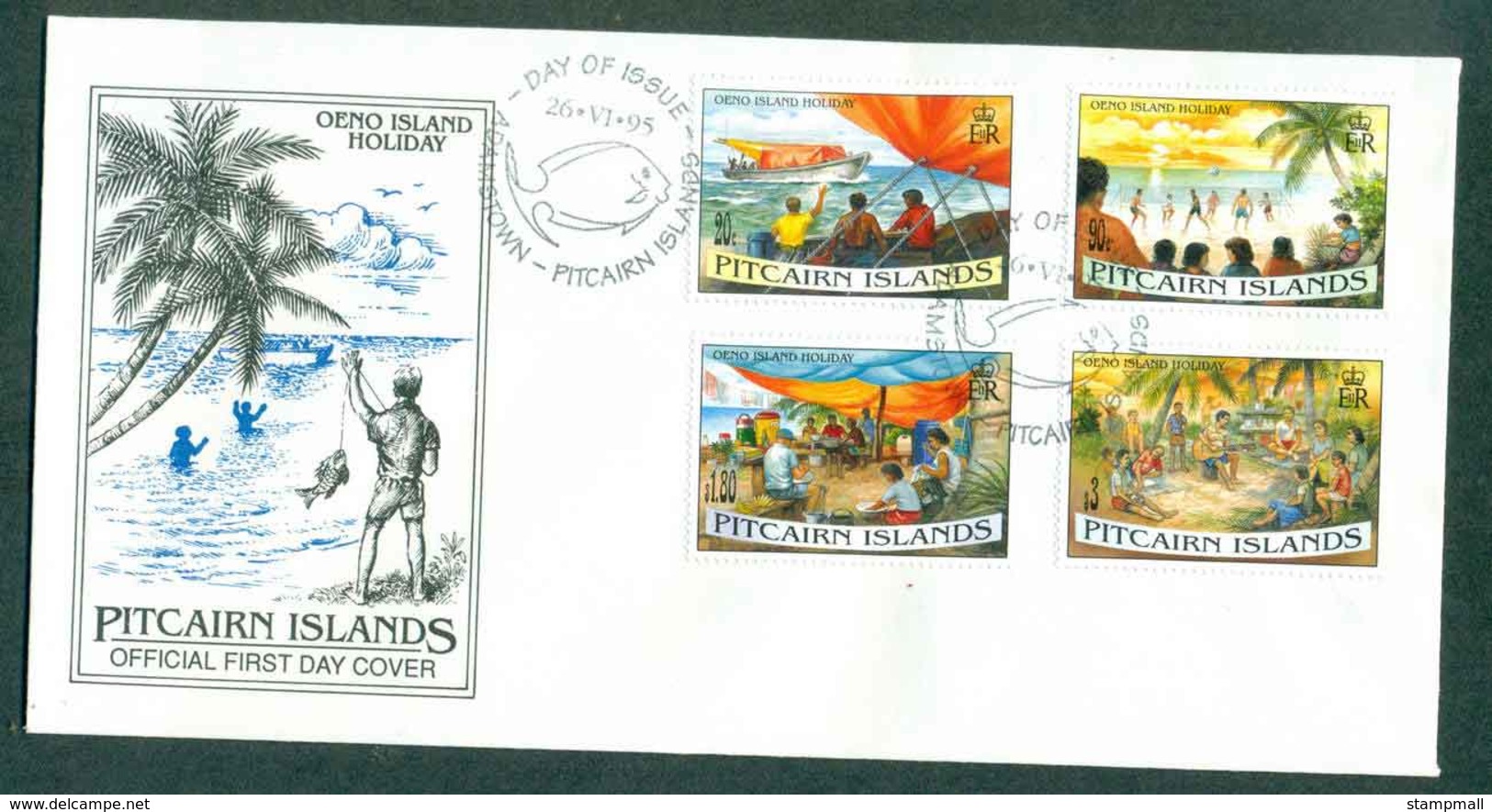 Pitcairn Is 1995 Oeno Island Holiday FDC Lot45763 - Pitcairn Islands