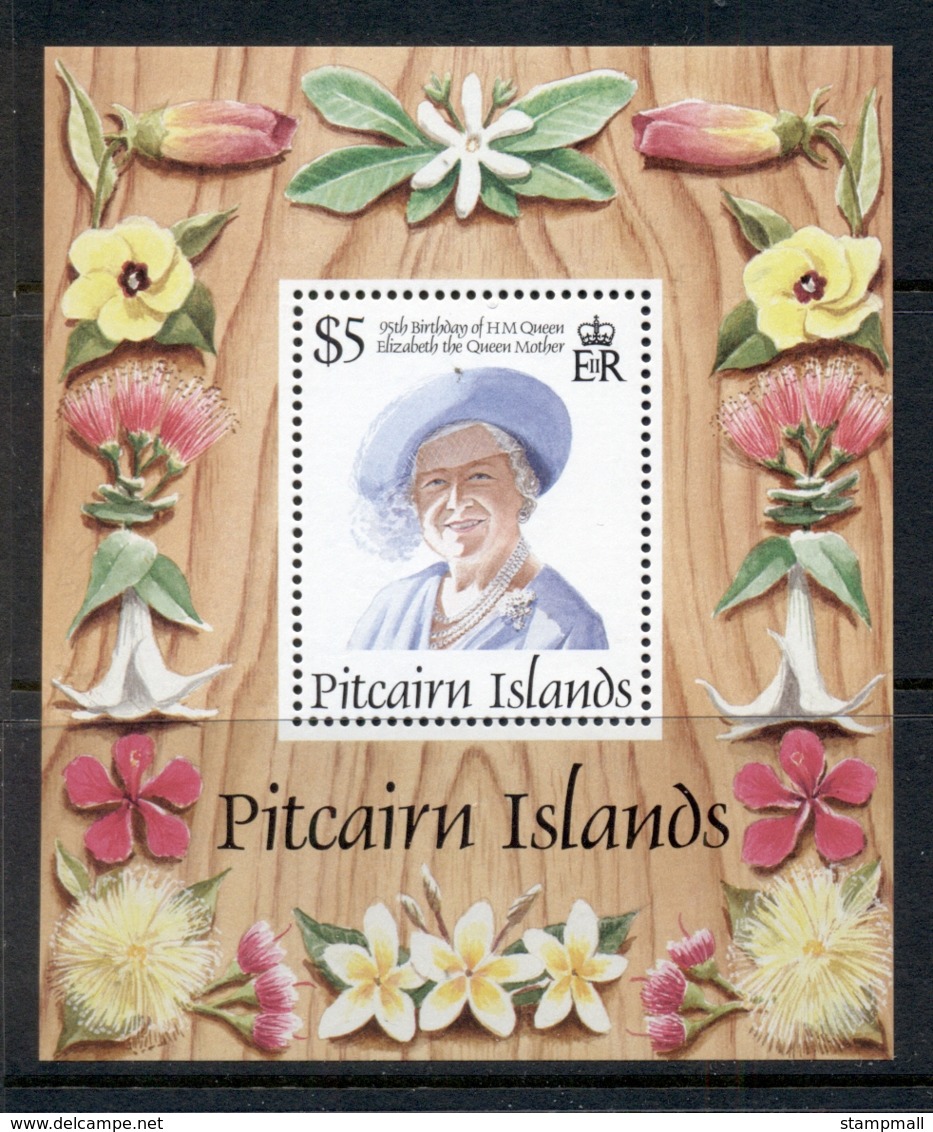 Pitcairn Is 1995 Queen Mother 95th Birthday MS MUH - Pitcairn Islands