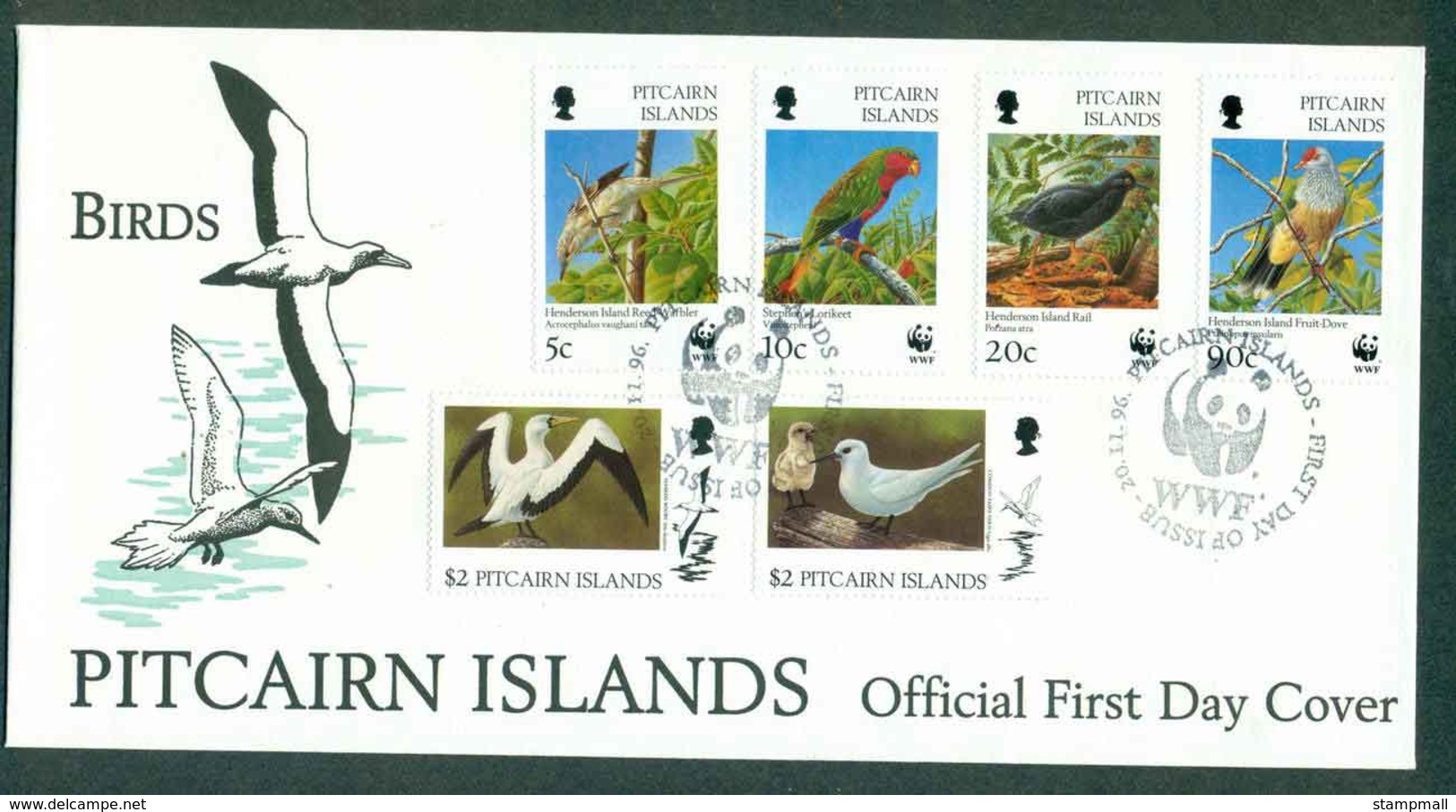 Pitcairn Is 1996 Birds FDC Lot45795 - Pitcairn Islands