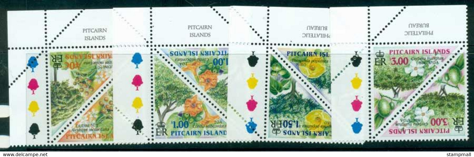 Pitcairn Is 2002 Trees Pairs MUH (lot21459) - Pitcairn Islands