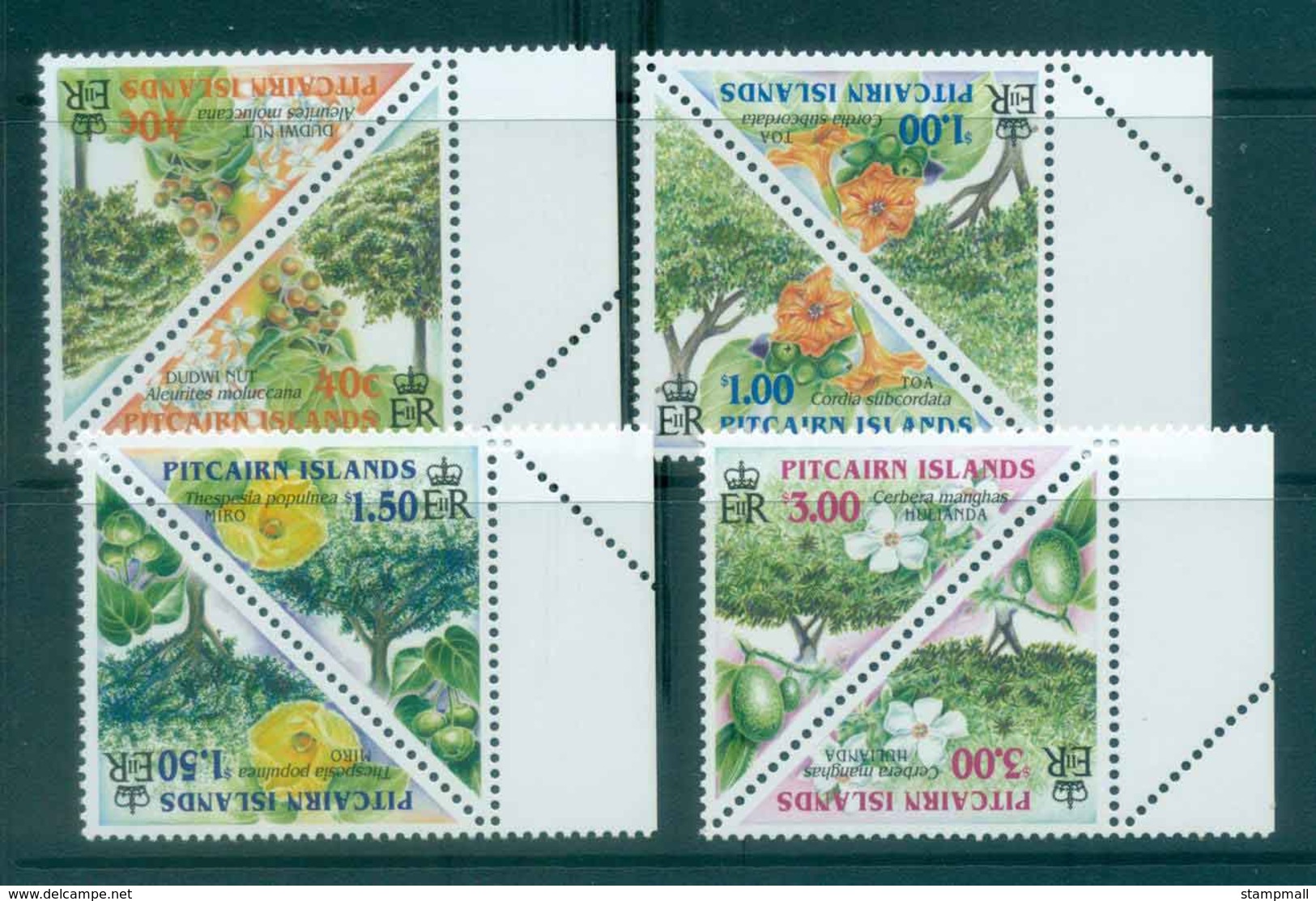 Pitcairn Is 2002 Trees Pairs MUH Lot43377 - Pitcairn Islands