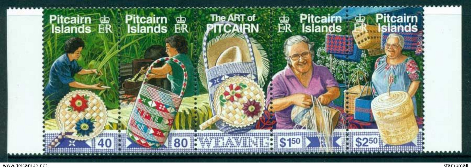 Pitcairn Is 2002 Weaving Strip MUH (lot21456) - Pitcairn Islands