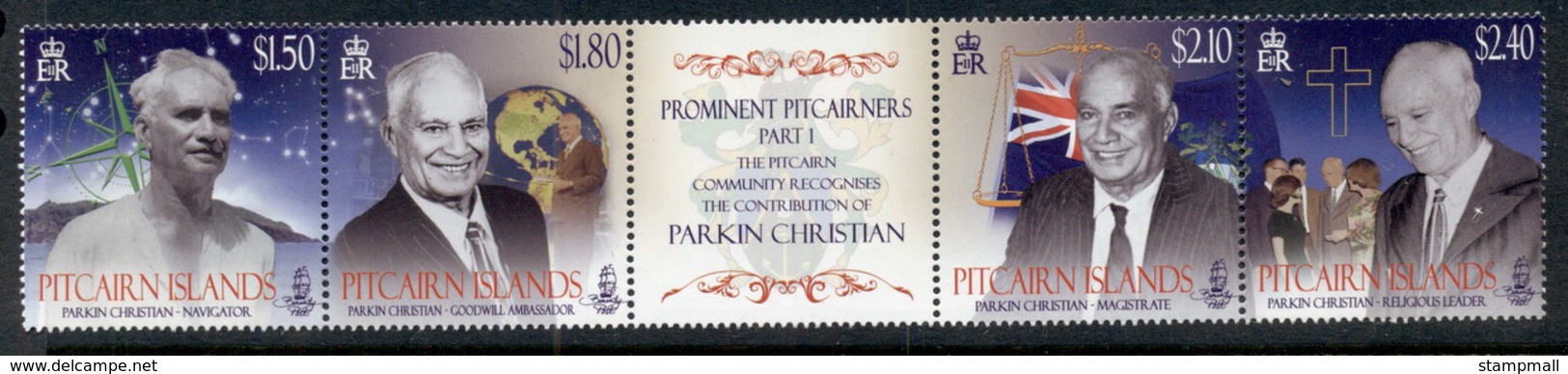 Pitcairn Is 2011 Prominent Pitcairners, Parkin Christian Str4 + Label MUH - Pitcairn Islands