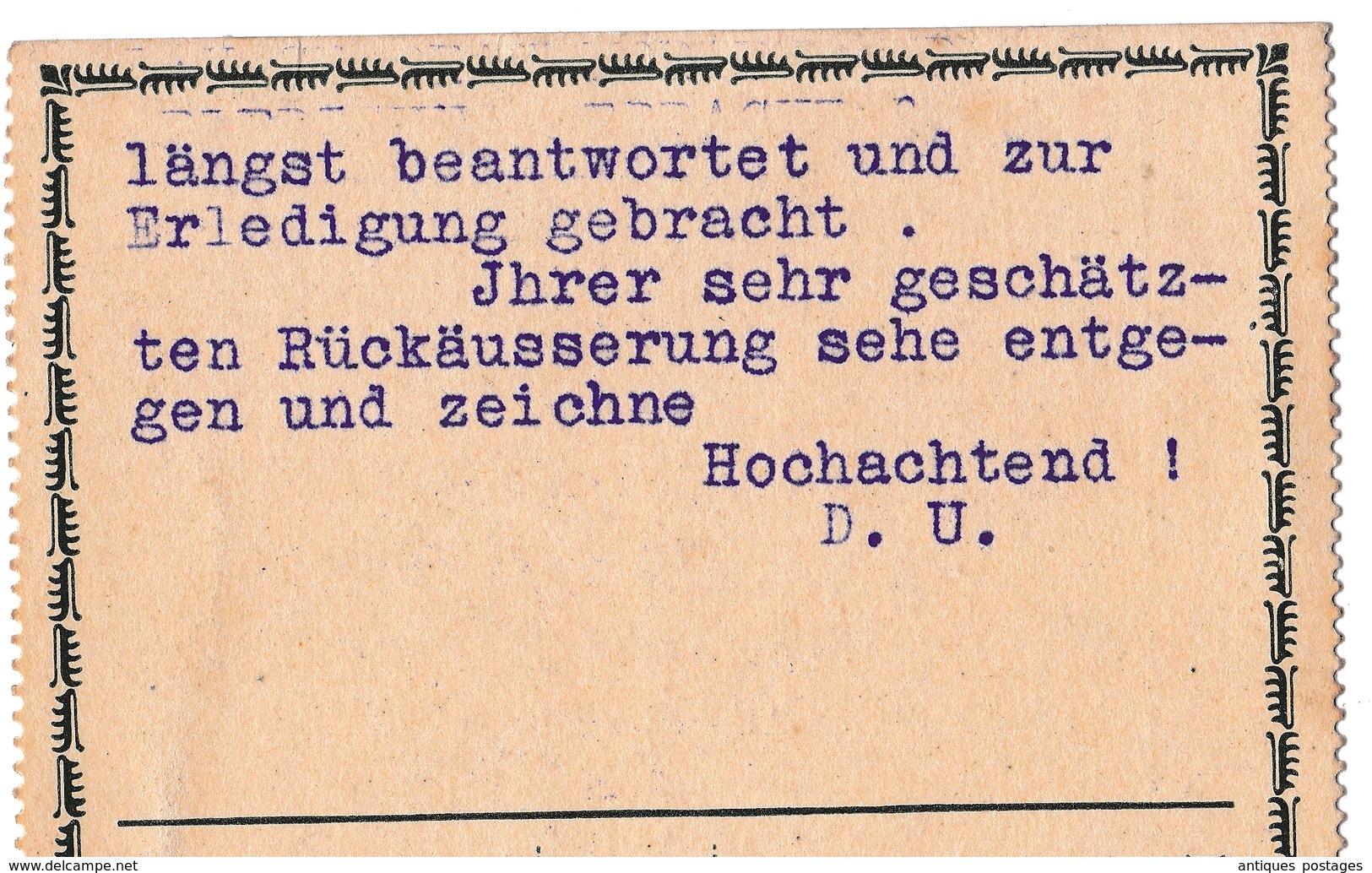 Postkarte Lichtenfels 1915 Oberfranken Deutschland Bayern D. Bamberger Frankfurt Am Main Palm Korb Möbelklopferfabrik - Storia Postale