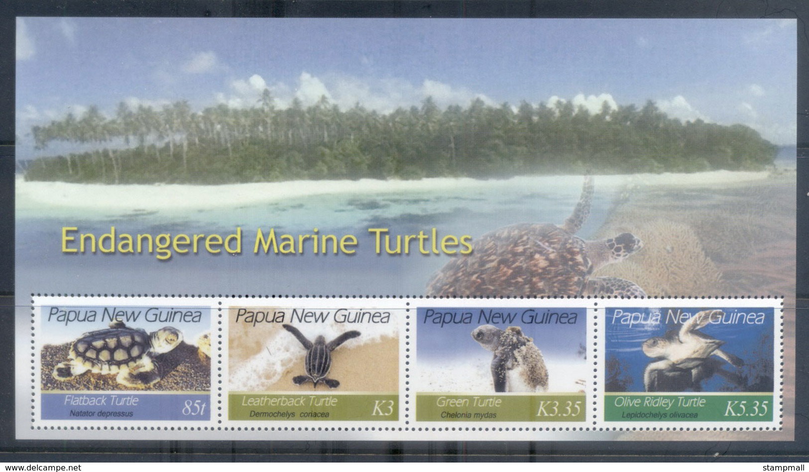 PNG 2007 Endangered Marine Turtles MS MUH - Papua New Guinea