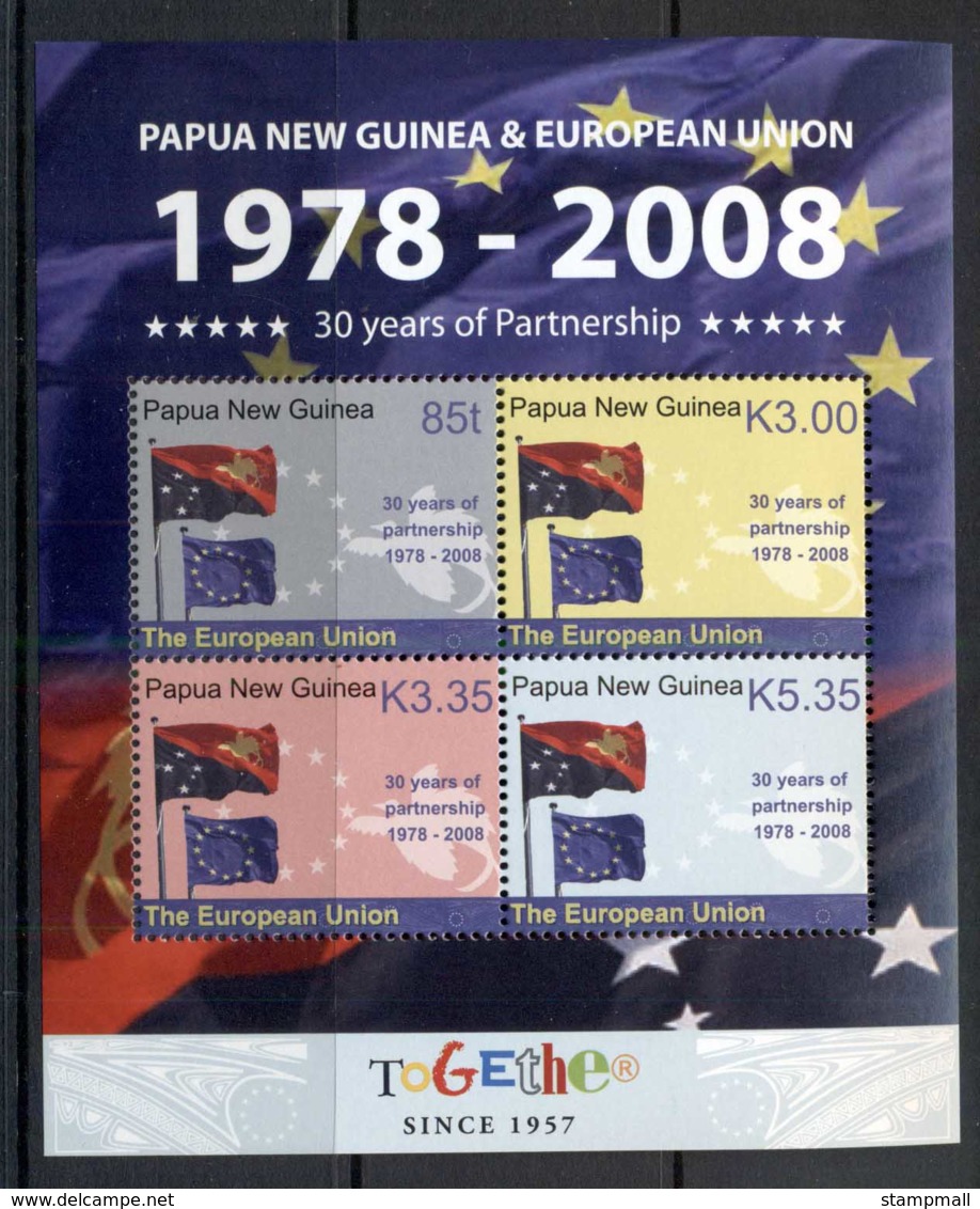 PNG 2008 European Union Partnership Sheetlet MUH - Papua New Guinea