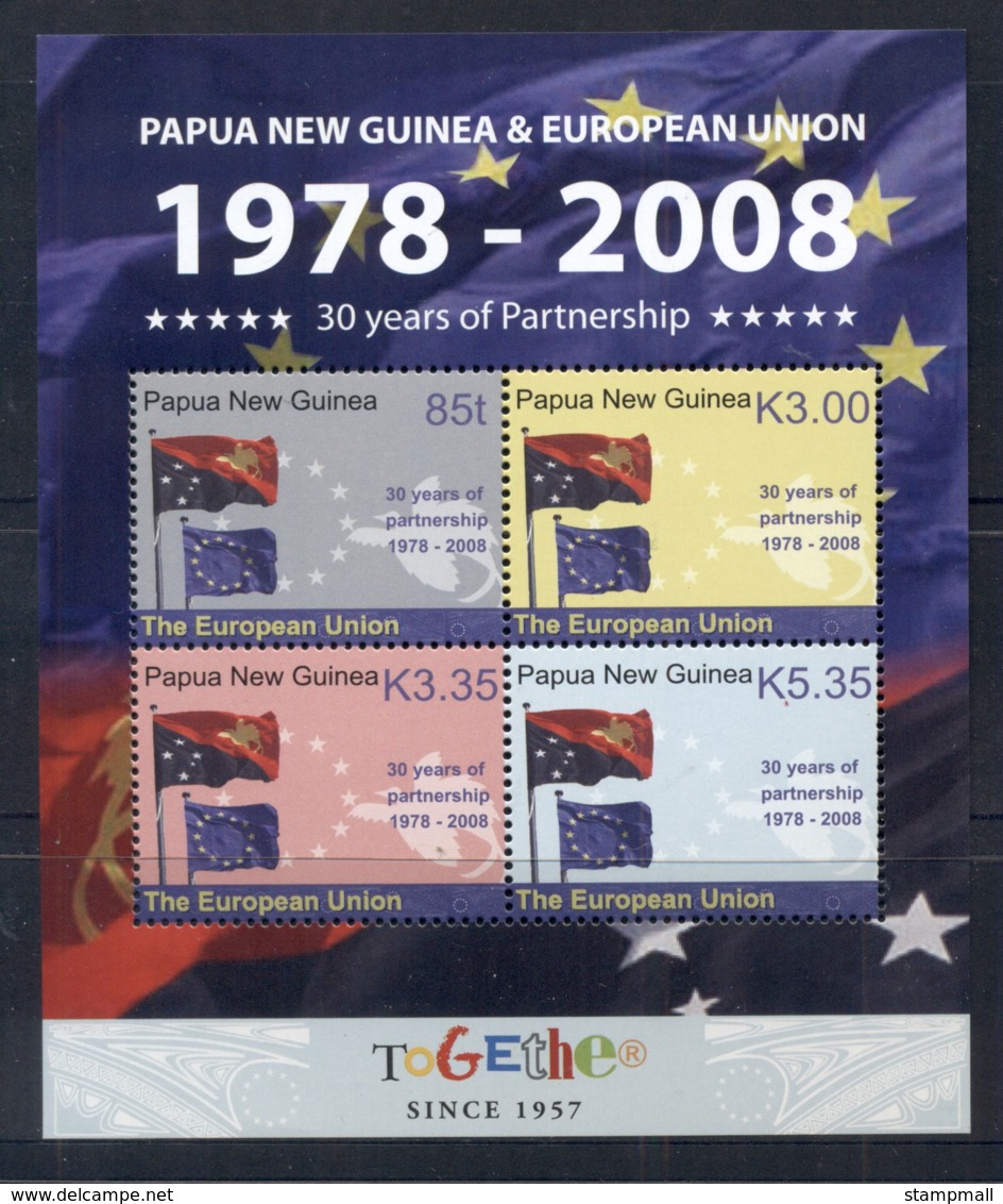 PNG 2008 European Union Sheetlet Muh - Papua New Guinea