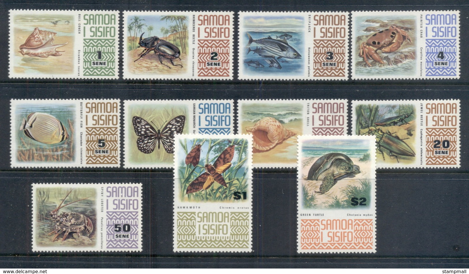 Samoa 1972-75 Pictorials, Marine Life, 11/13, No $5,$40 MUH - Samoa