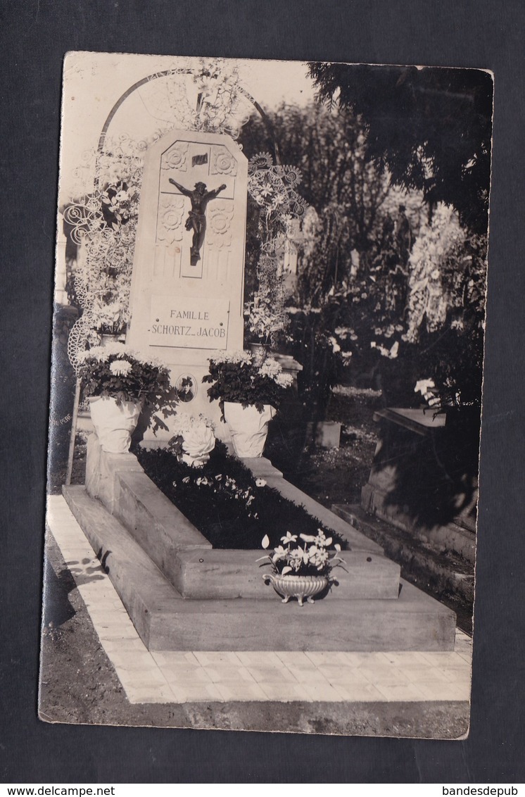 Carte Photo à Situer Genealogie Cimetiere Tombe Famille Schortz Jacob - Généalogie