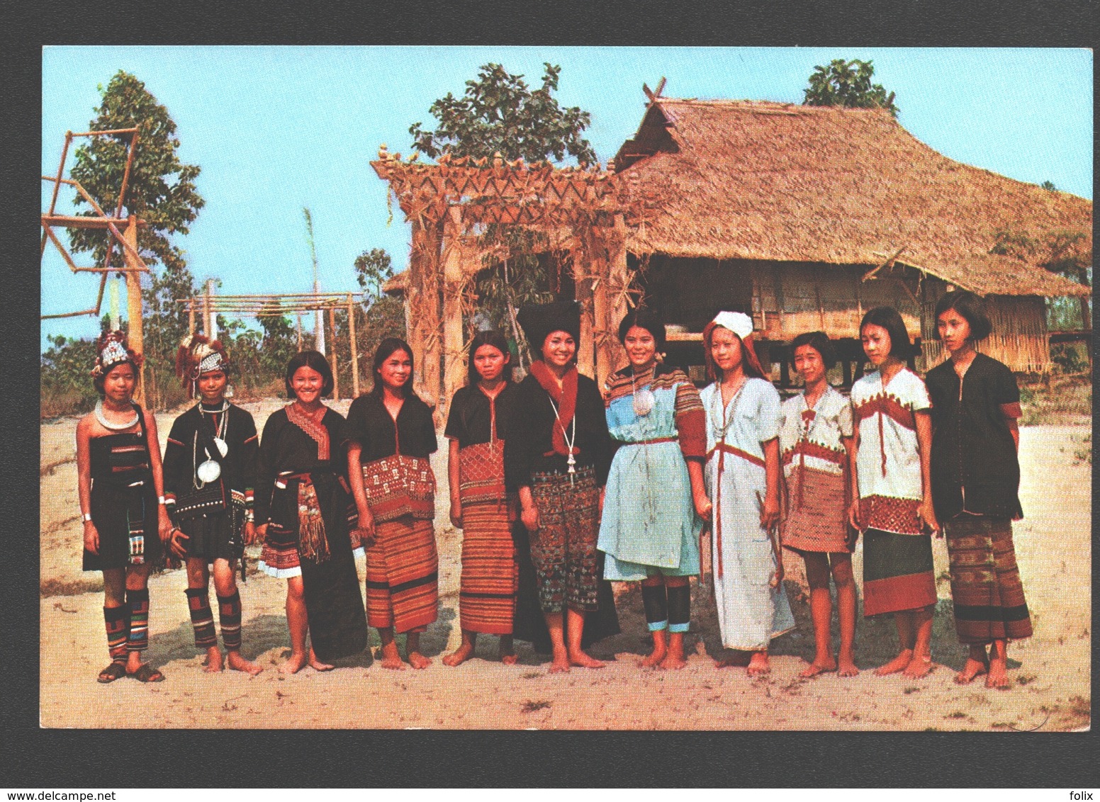 Thai-Hill Tribe Women Of Karian, Eko, Liso And Yao In Their Native Dresses - Costumes - Thailand