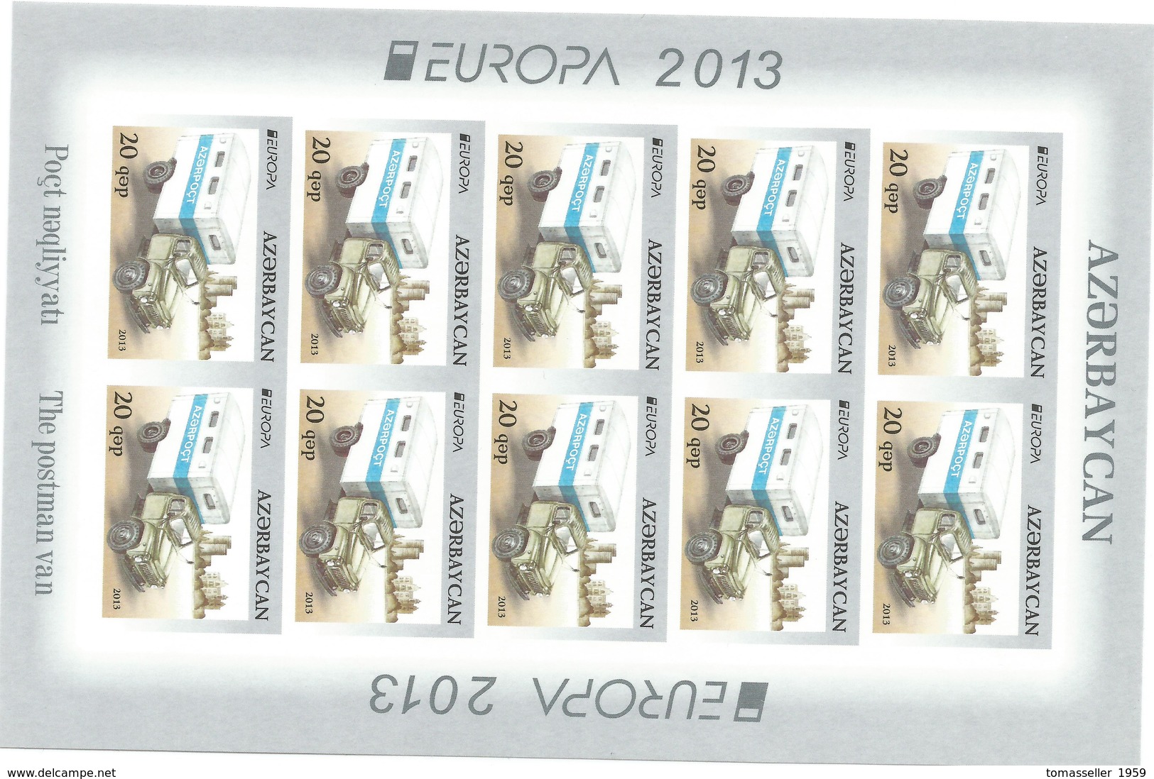 Azerbaijan 2013 2 Imperforated S/sheet EUROPE-13.MNH - Azerbaïjan