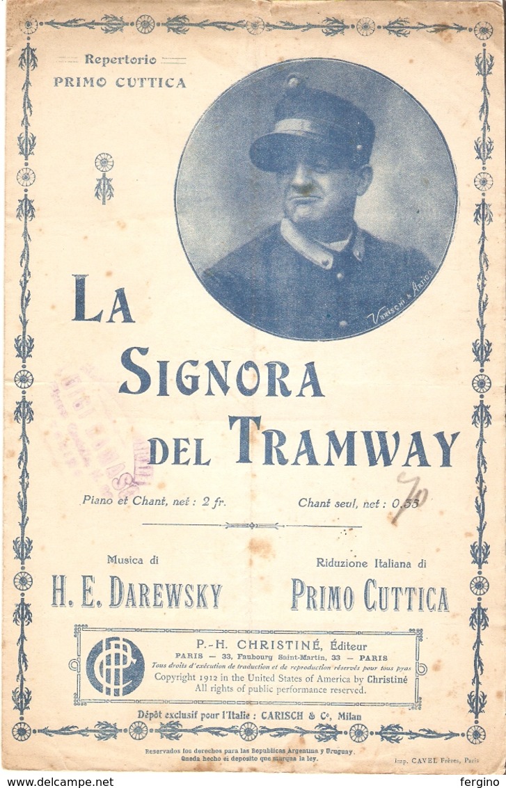 SPARTITO - LA SIGNORA DEL TRAMWAY - Spartiti