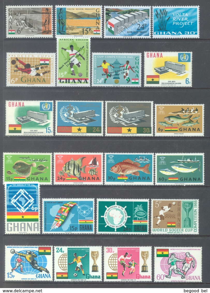 GHANA - 1966 - MNH/** - YEAR 1966 - Yv BLOC 19-20 22-23 229-257 - Lot 17899 - Ghana (1957-...)