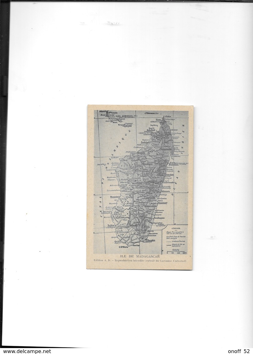 ILE DE MADAGASCAR CARTE GEOGRAPHIQUE - Cartes Géographiques