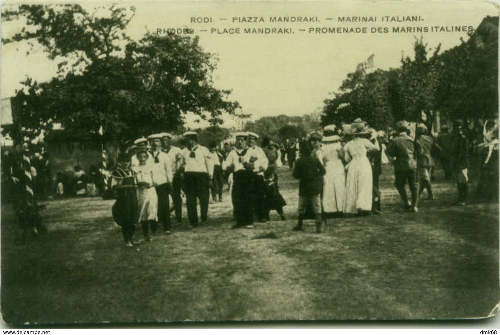 GREECE - RODI / RHODES - PLACE MANDRAKI - PROMENADE DES MARINES ITALINES - 1900s (BG502) - Greece