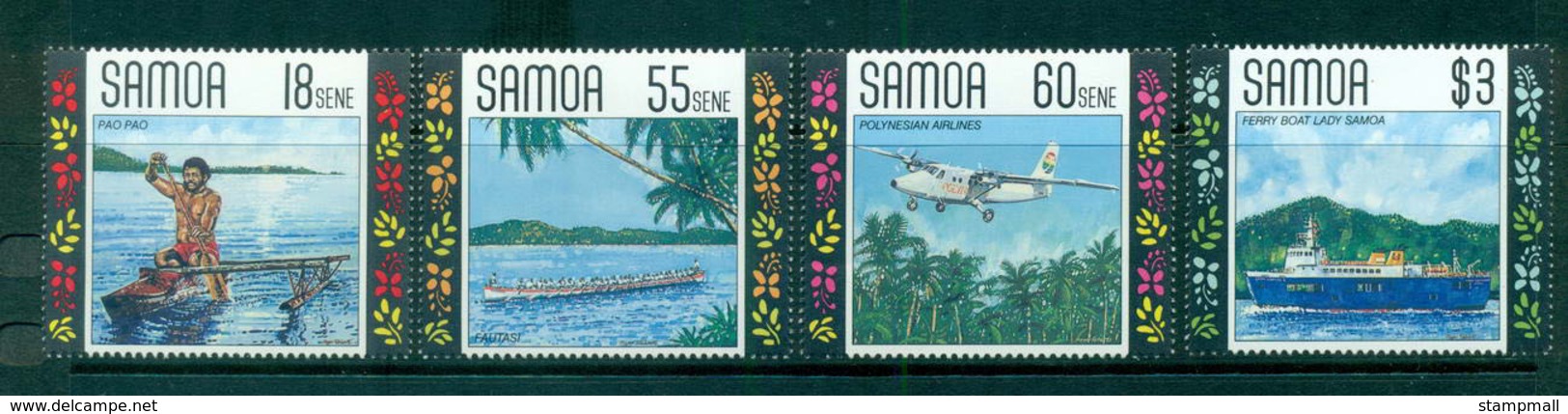 Samoa 1990 Local Transport, Ship, Plane MUH Lot54675 - Samoa