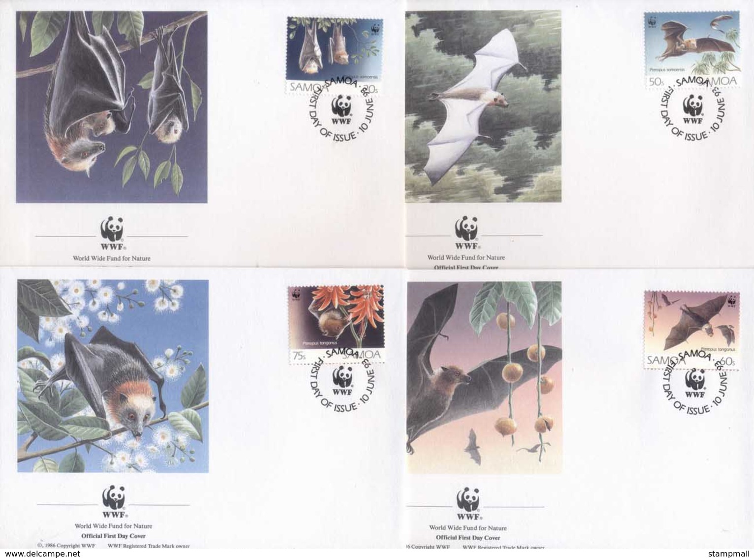 Samoa 1993 WWF Fruit Bats FDC - Samoa