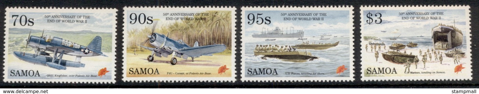 Samoa 1995 End Of WWII 50th Anniv, Planes MUH - Samoa (Staat)