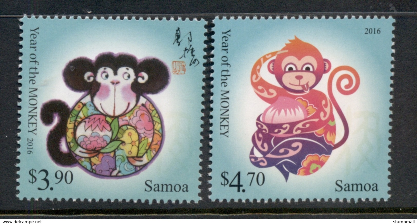 Samoa 2016 New Year Of The Monkey MUH - Samoa