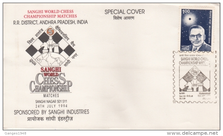 India  1994  World Chess Championship Special Cover  #  14699  D Inde Indien - Chess