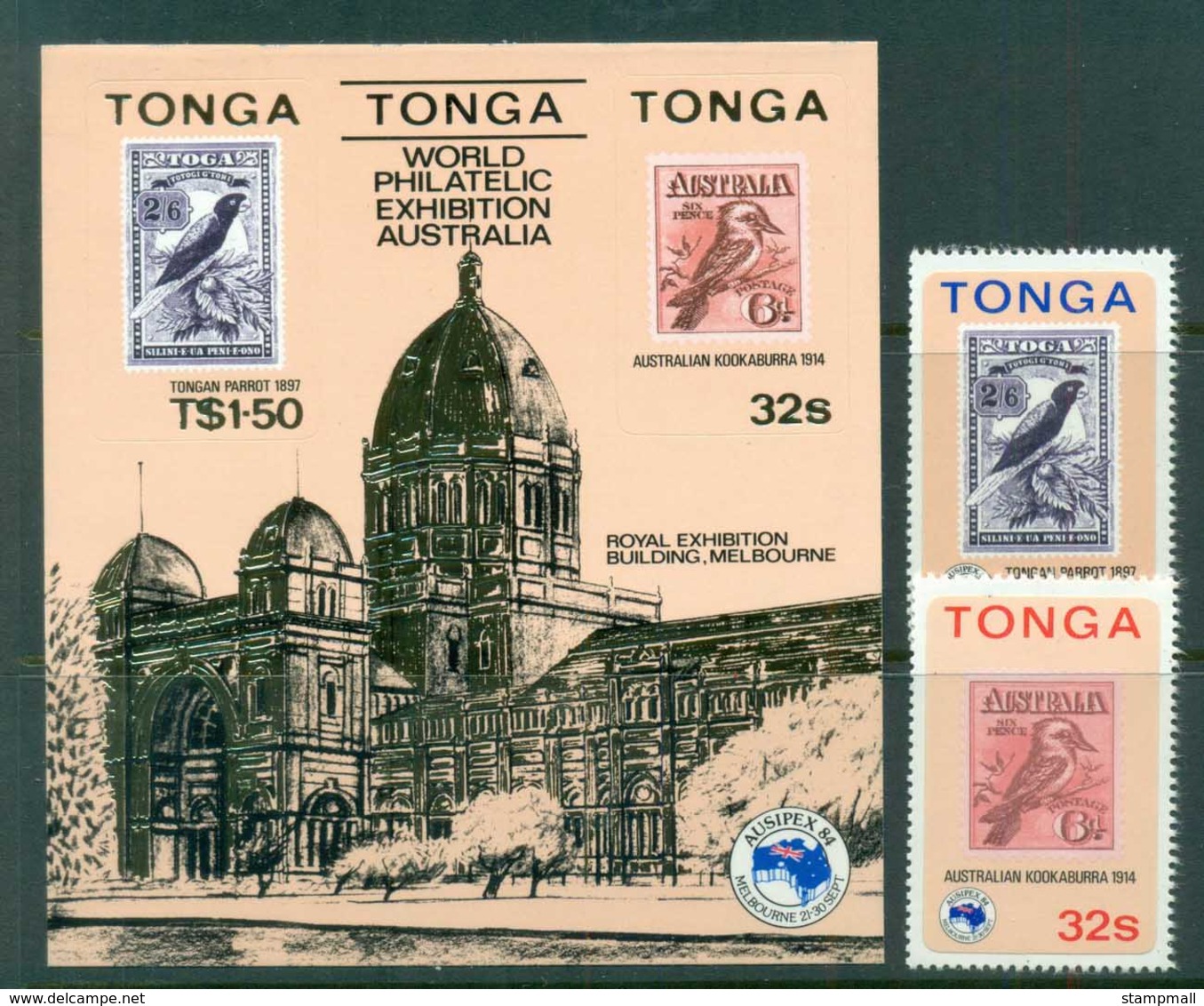 Tonga 1984 AUSIPEX + MS MUH Lot81499 - Tonga (1970-...)