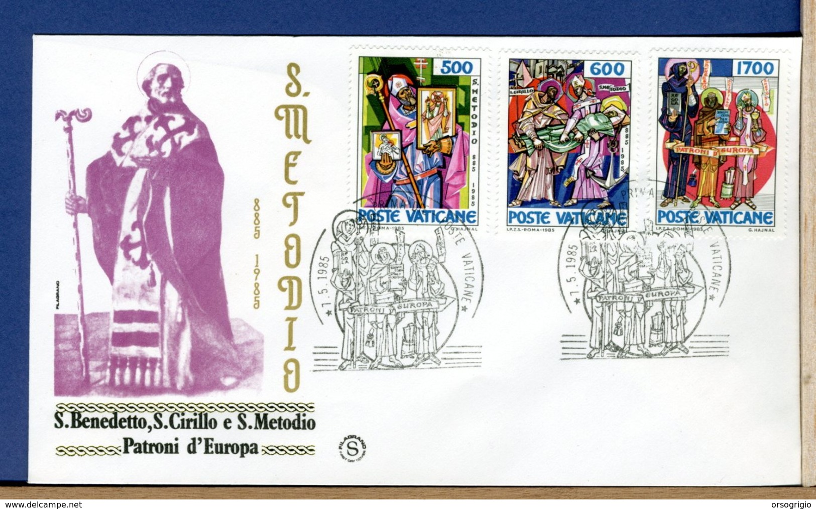 VATICANO - FDC  1985 - FDC FILAGRANO  -  SAN BENEDETTO - SAN CIRILLO - SAN  METODIO - FDC