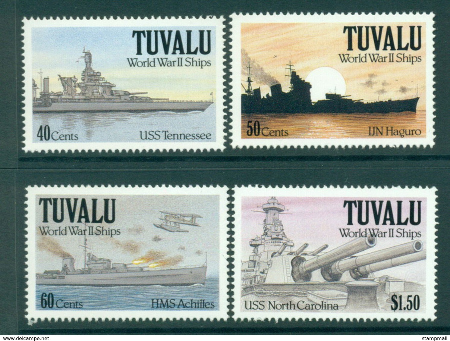 Tuvalu 1991 WWII Ships MUH Lot20388 - Tuvalu