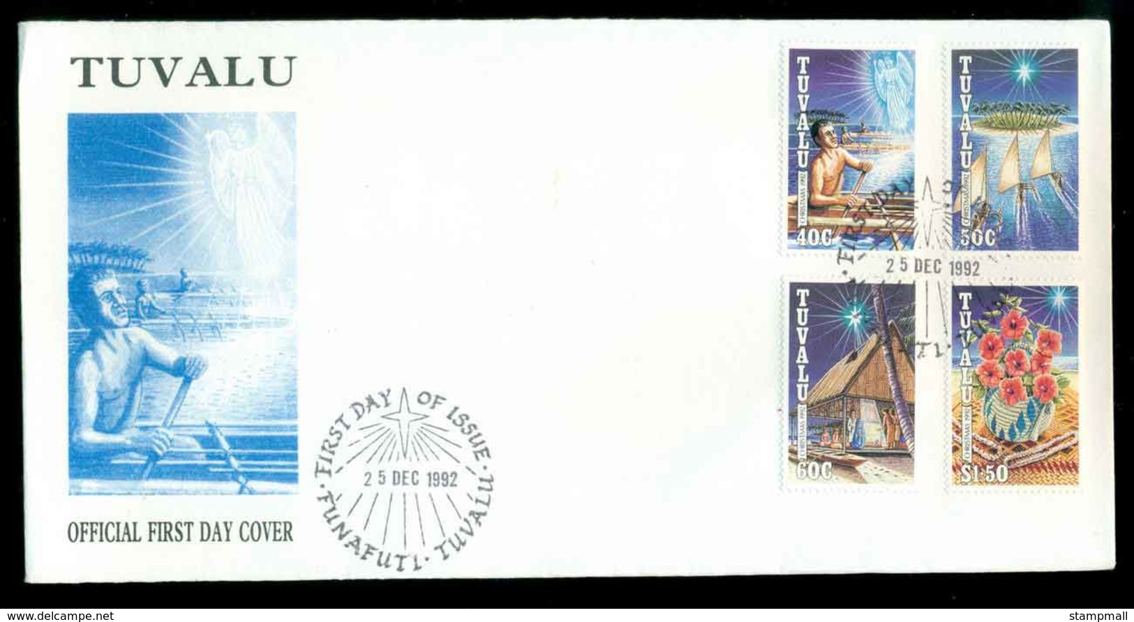 Tuvalu 1992 Xmas FDC Lot51705 - Tuvalu