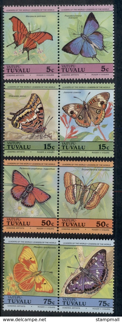 Tuvalu Vaitapo 1985 LOW Butterflies MUH - Tuvalu